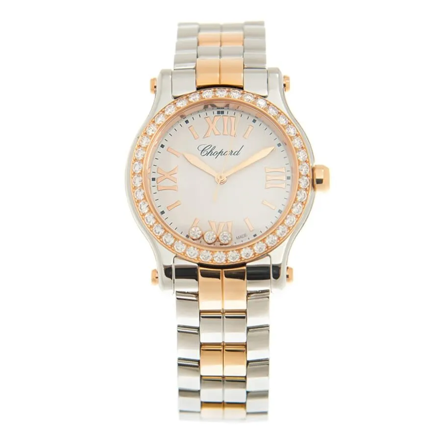 Chopard Happy Sport Quartz Diamond White Dial Ladies Watch 278590-6004