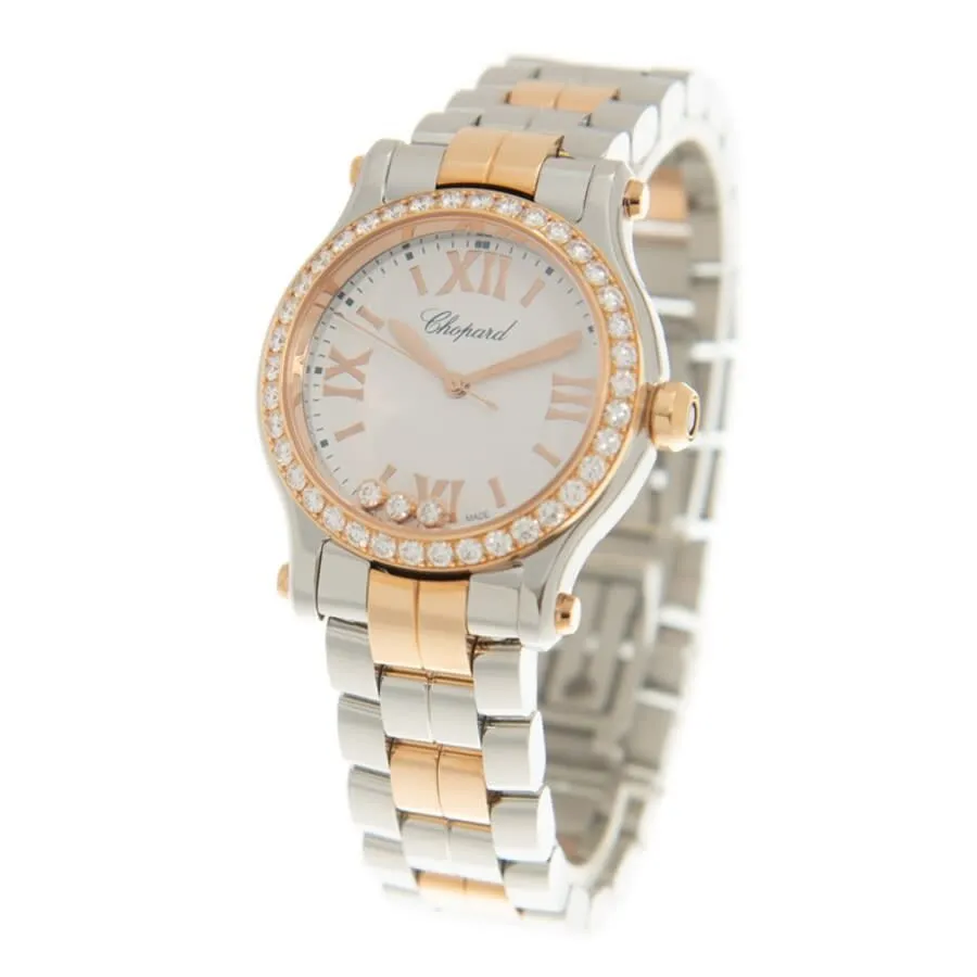 Chopard Happy Sport Quartz Diamond White Dial Ladies Watch 278590-6004
