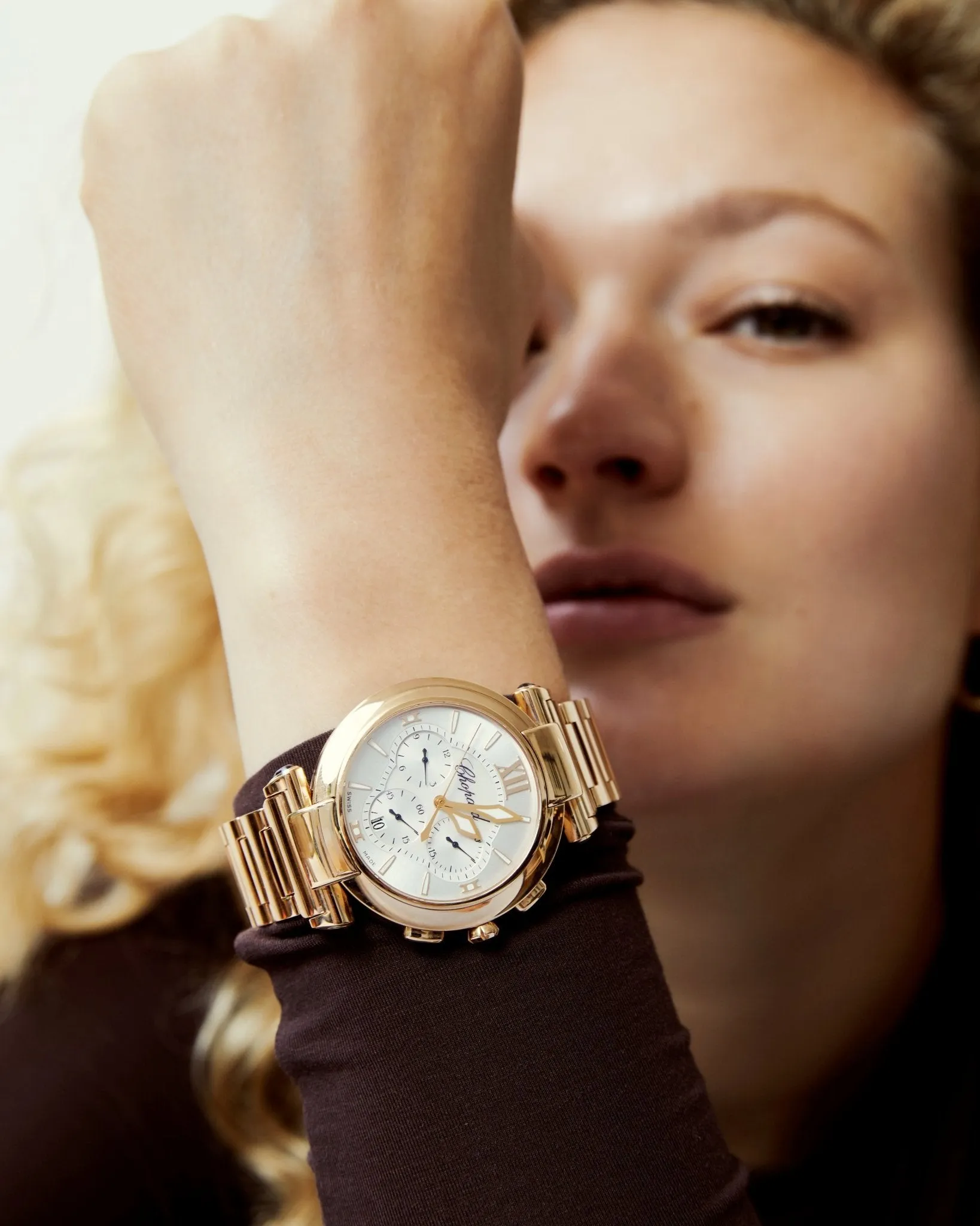 Chopard Imperiale Chronograph 18K Rose Gold Automatic Ladies Watch 384211-5002