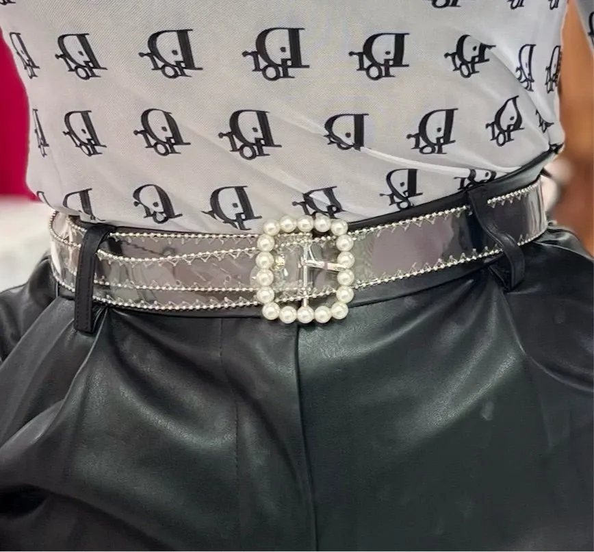 clear diamond belt
