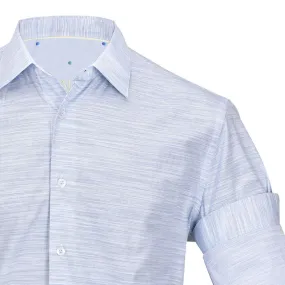 CM11010 - Cuadra blue casual fashion medallion abstract shirt for men