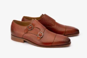 Cogniac Pebble Grain Monk Straps