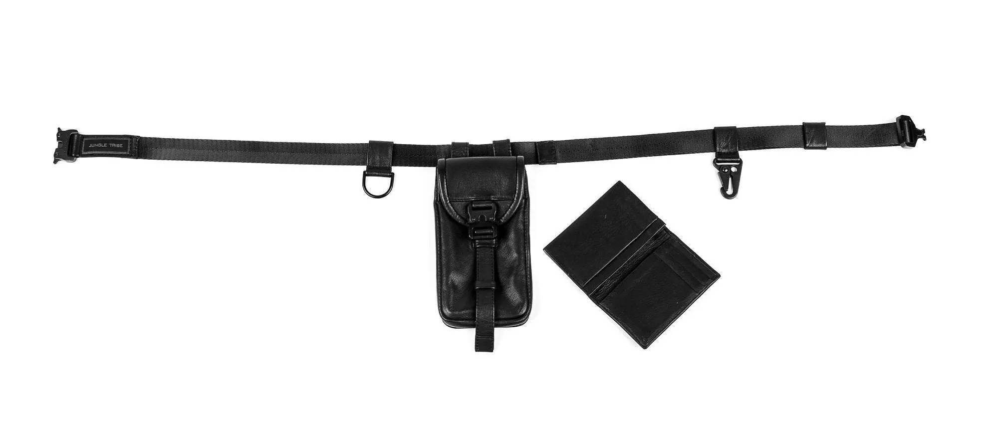 Covert Edge Black Leather Utility Belt Phone Case