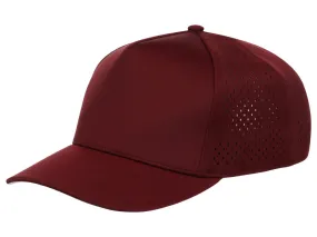Crowns By Lids Tee Box 5-Panel Tech Cap - Maroon