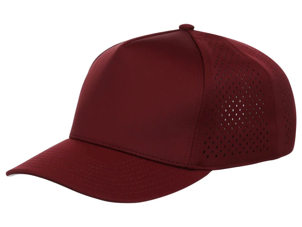 Crowns By Lids Tee Box 5-Panel Tech Cap - Maroon
