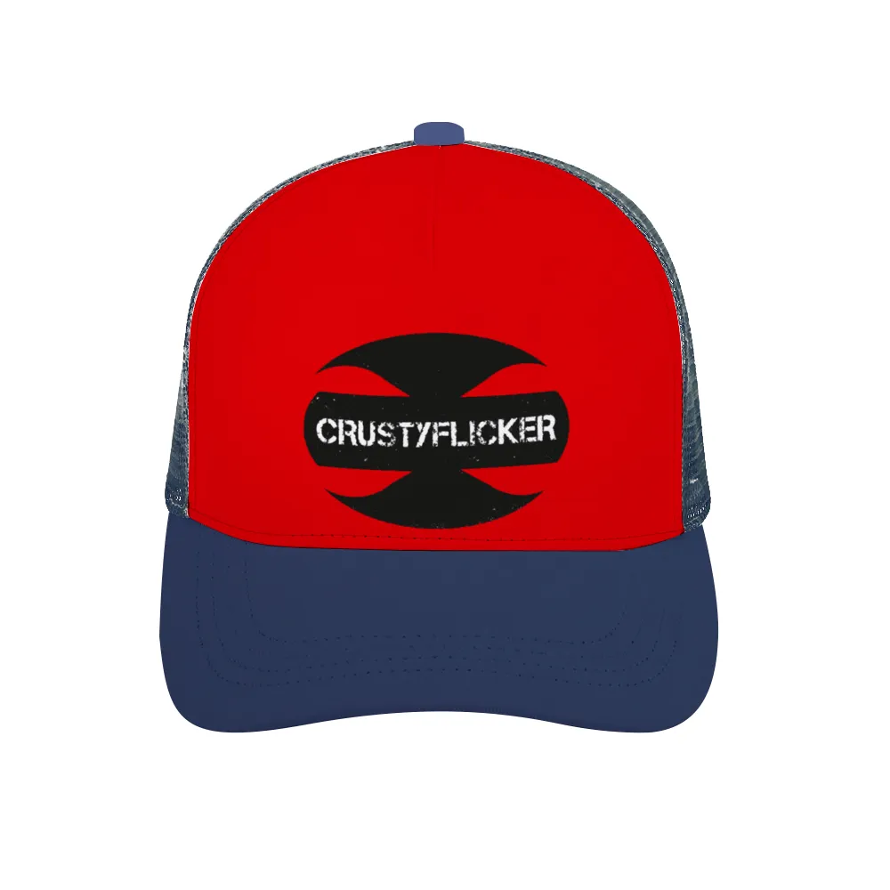 CRUSTYFLICKER Mojo - Adult Baseball Trucker Hat (Red): Classic Athletic Adjustable Mesh Baseball Cap for men & women