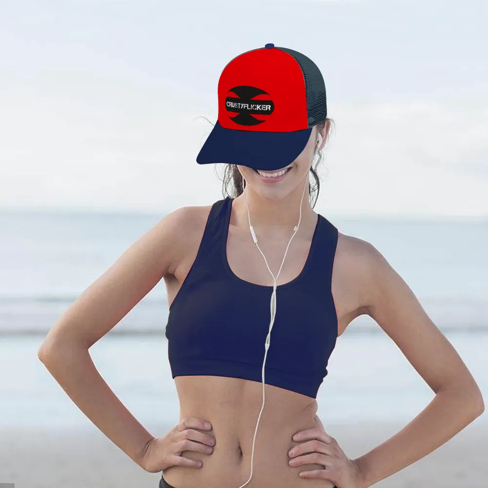 CRUSTYFLICKER Mojo - Adult Baseball Trucker Hat (Red): Classic Athletic Adjustable Mesh Baseball Cap for men & women