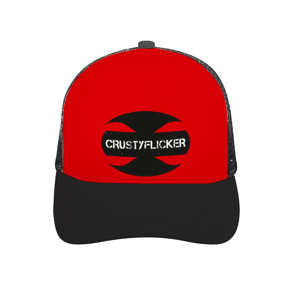 CRUSTYFLICKER Mojo - Adult Baseball Trucker Hat (Red): Classic Athletic Adjustable Mesh Baseball Cap for men & women