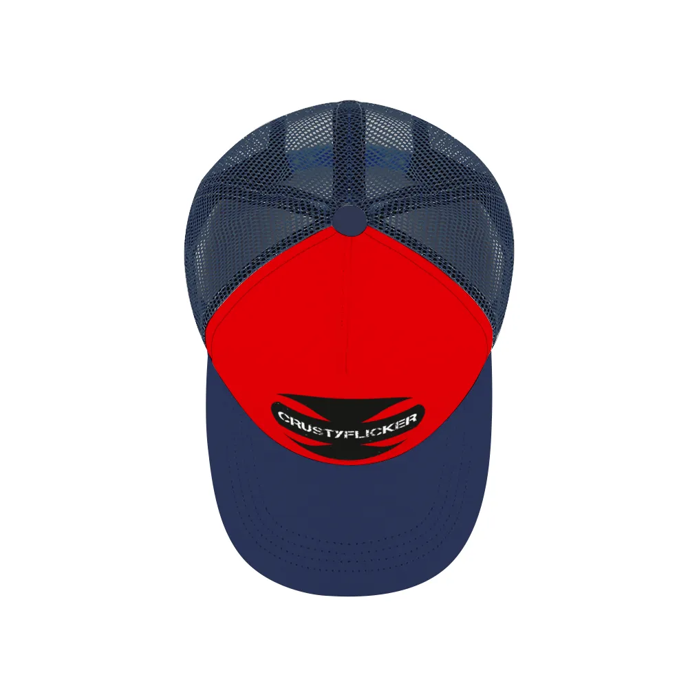 CRUSTYFLICKER Mojo - Adult Baseball Trucker Hat (Red): Classic Athletic Adjustable Mesh Baseball Cap for men & women
