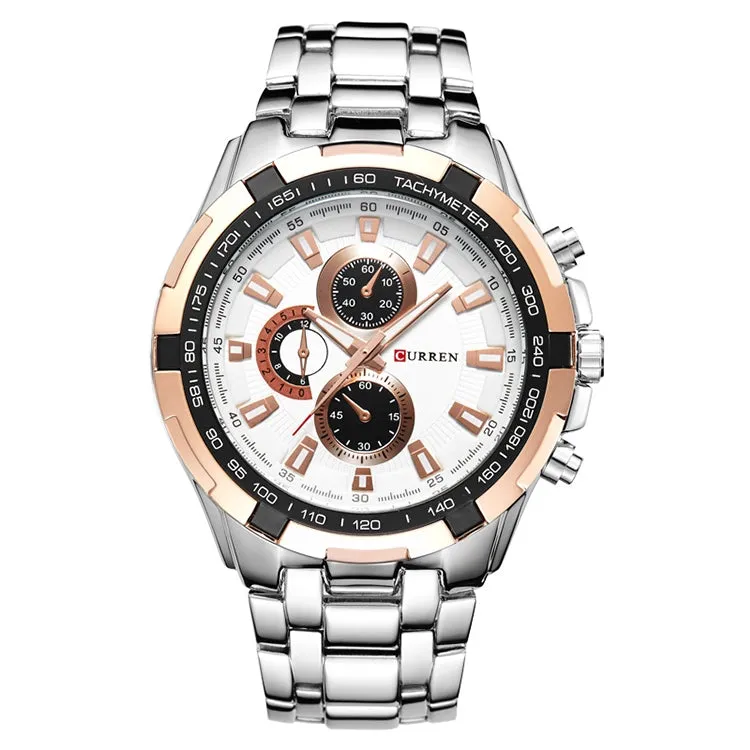 CURREN 8023 Men's Alloy Sport Quartz Watch with Water Resistance