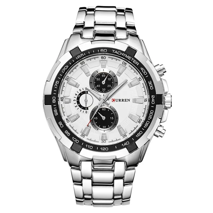 CURREN 8023 Men's Alloy Sport Quartz Watch with Water Resistance