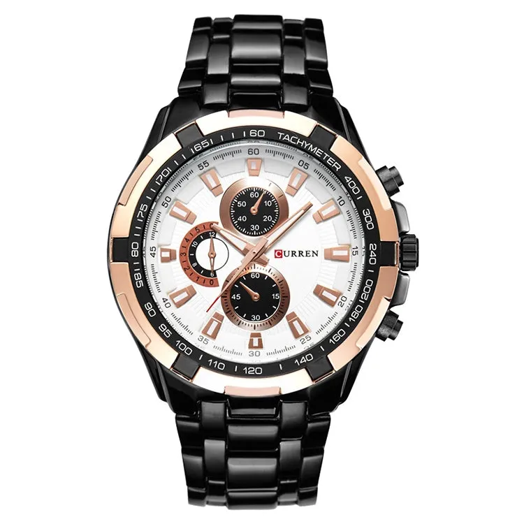 CURREN 8023 Men's Alloy Sport Quartz Watch with Water Resistance