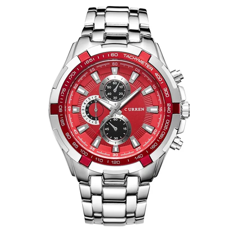 CURREN 8023 Men's Alloy Sport Quartz Watch with Water Resistance