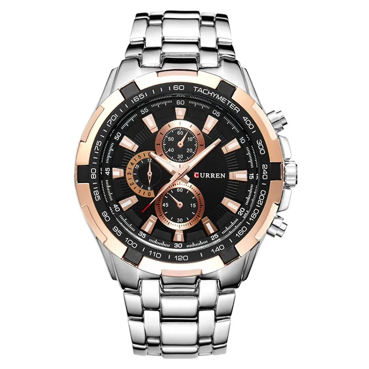 CURREN 8023 Men's Alloy Sport Quartz Watch with Water Resistance