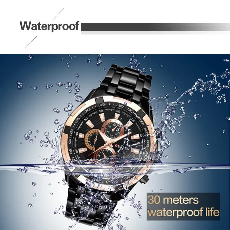CURREN 8023 Men's Alloy Sport Quartz Watch with Water Resistance