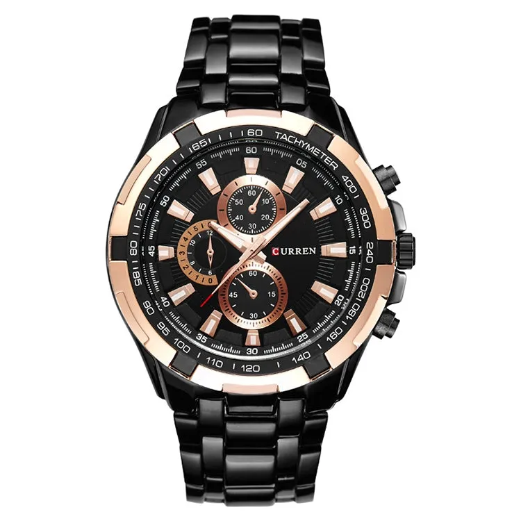 CURREN 8023 Men's Alloy Sport Quartz Watch with Water Resistance