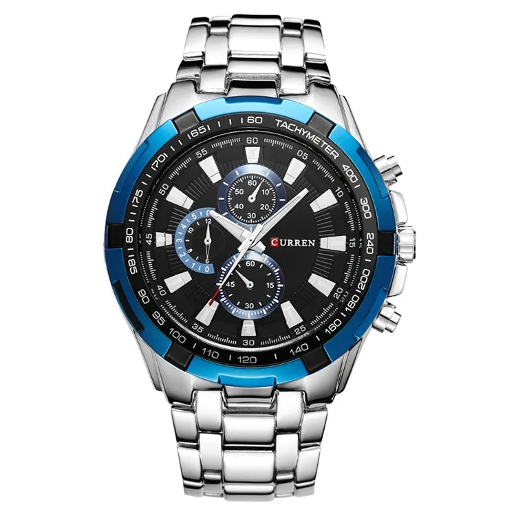 CURREN 8023 Men's Alloy Sport Quartz Watch with Water Resistance