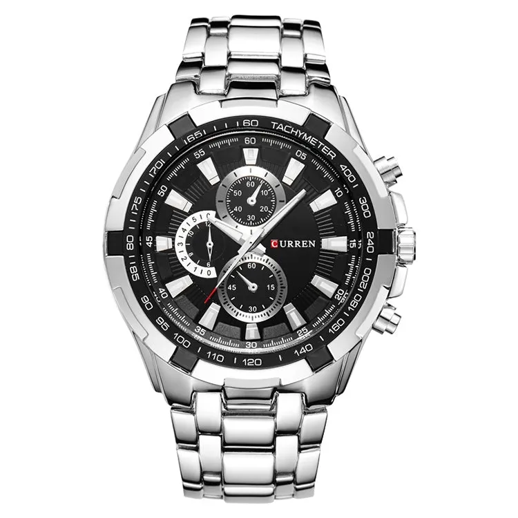 CURREN 8023 Men's Alloy Sport Quartz Watch with Water Resistance