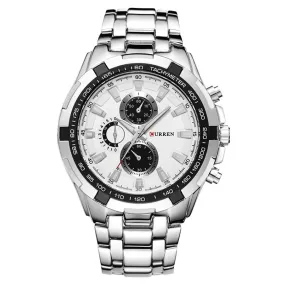 CURREN 8023 Men's Alloy Sport Quartz Watch with Water Resistance