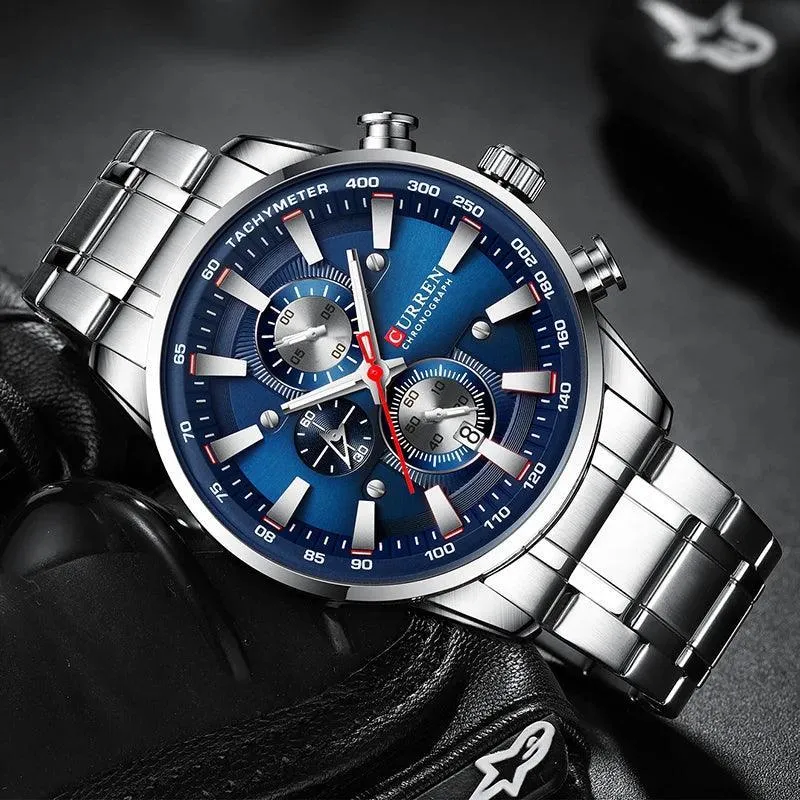 CURREN Chronograph Watch: Stylish Waterproof Sport Timepiece for Gentlemen on the Go