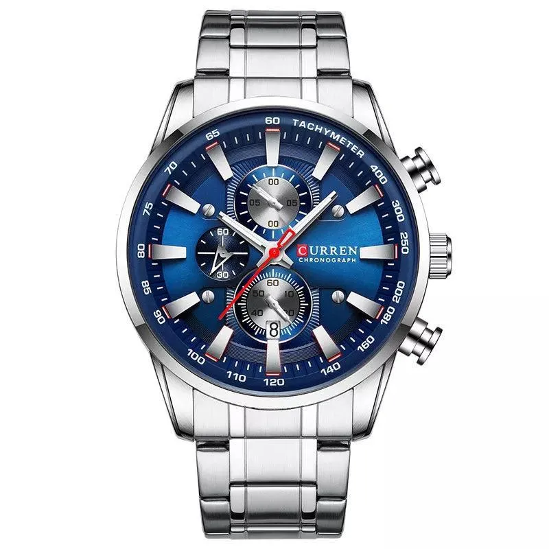 CURREN Chronograph Watch: Stylish Waterproof Sport Timepiece for Gentlemen on the Go