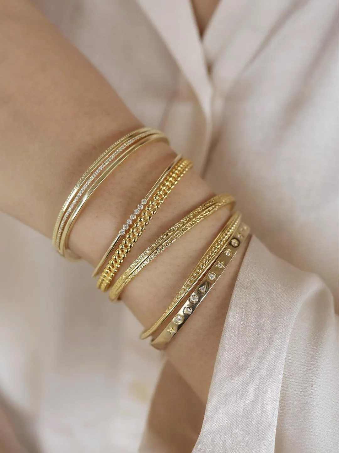 Cz Studded Cuff Bracelet