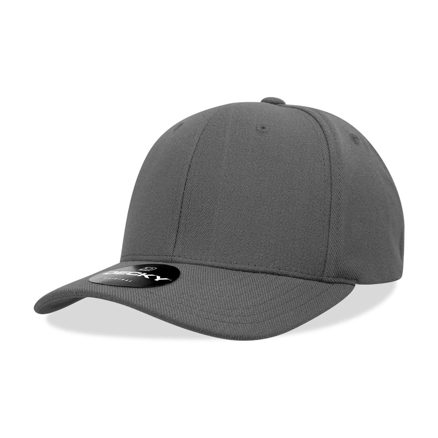 Decky 1016W Curve Bill Flex Hat, 6 Panel Structured Flex Cap