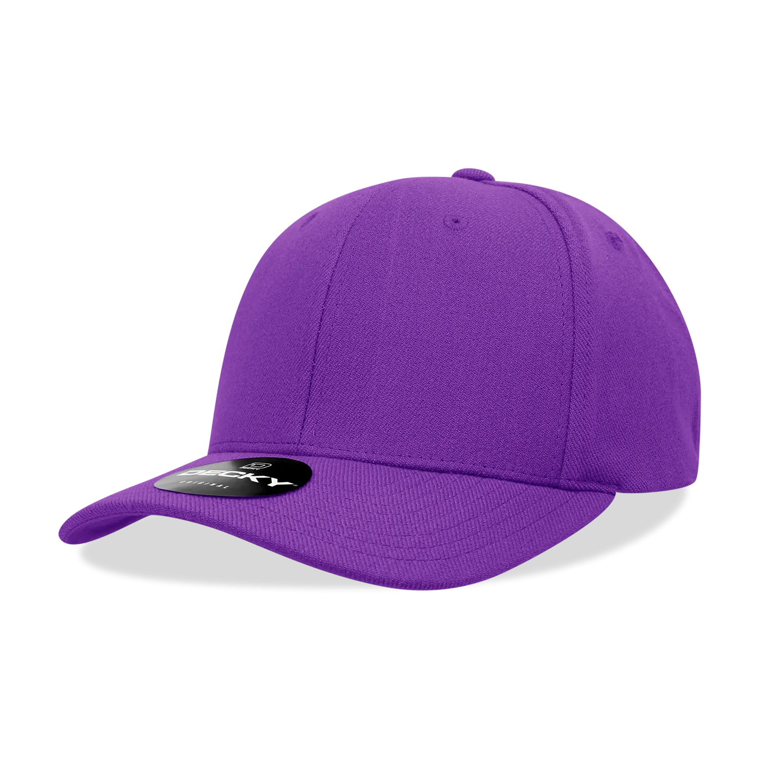 Decky 1016W Curve Bill Flex Hat, 6 Panel Structured Flex Cap