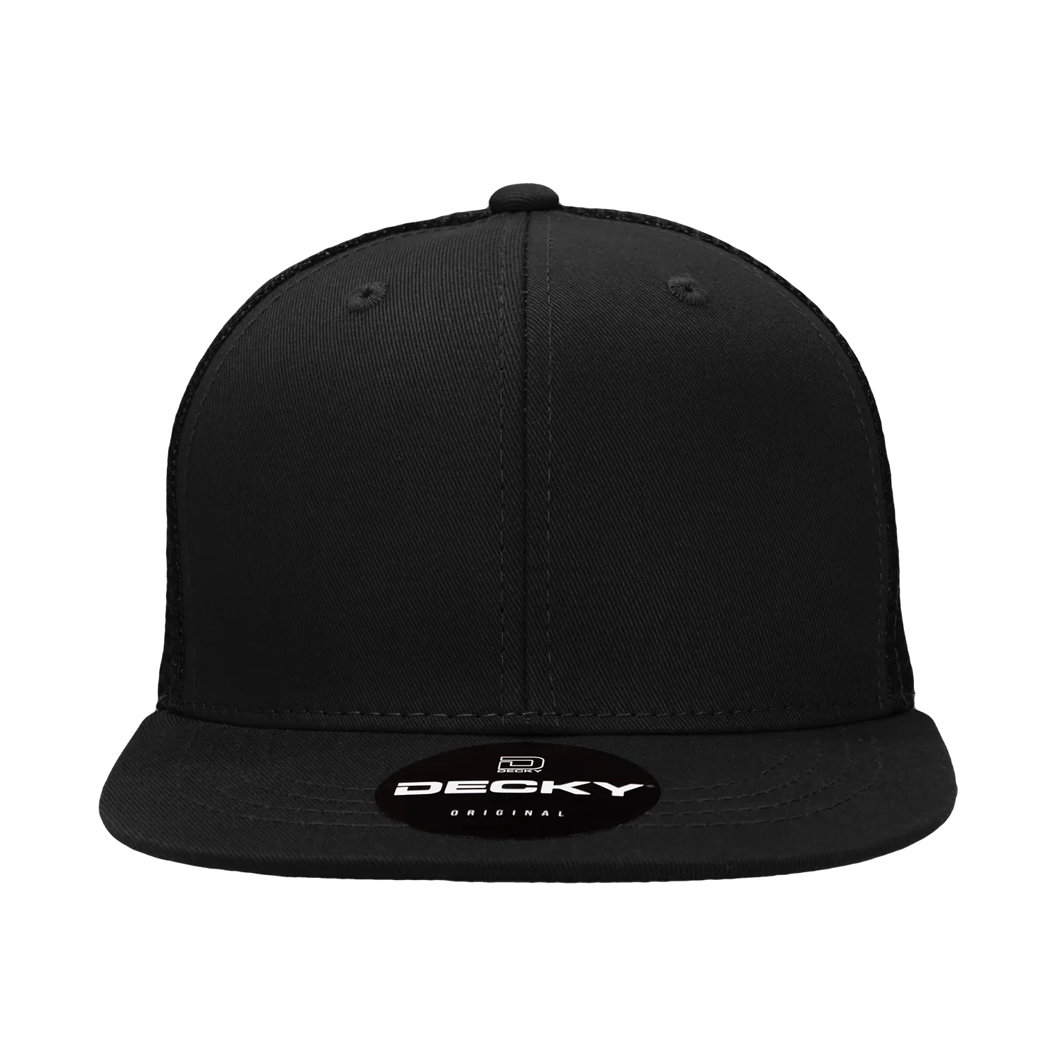 Decky 1052 Blank 6 Panel Trucker Hat, Flat Bill Snapback - CASE Pricing