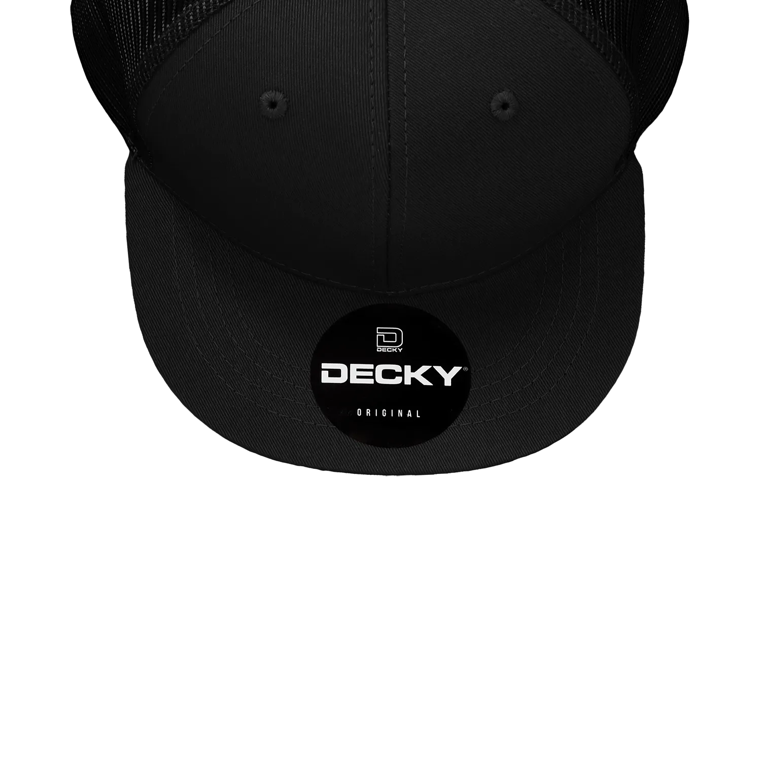 Decky 1052 Blank 6 Panel Trucker Hat, Flat Bill Snapback - CASE Pricing