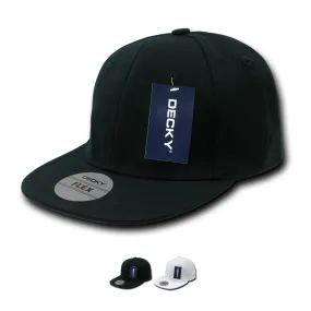 Decky 872 Flat Bill Flex Hat, Structured Flex Cap