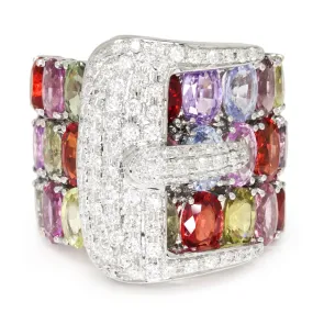  Reversible Diamond Buckle Dress Belt Fastener