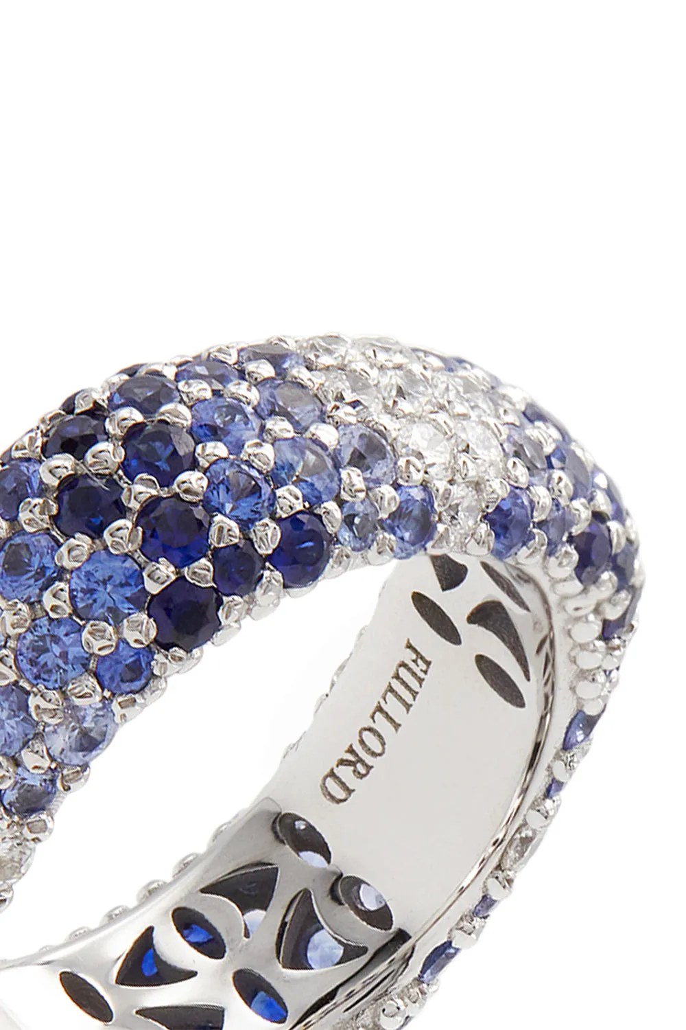 Diamond Blue Sapphire Ghost Belt Ring