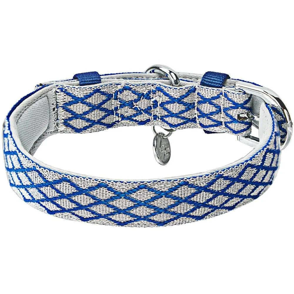 Diamond Pattern Padded Dog Collar