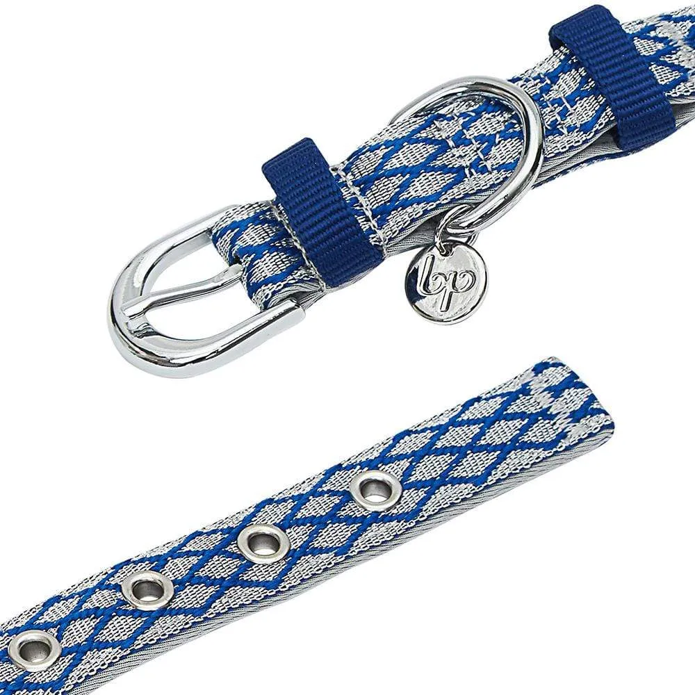 Diamond Pattern Padded Dog Collar