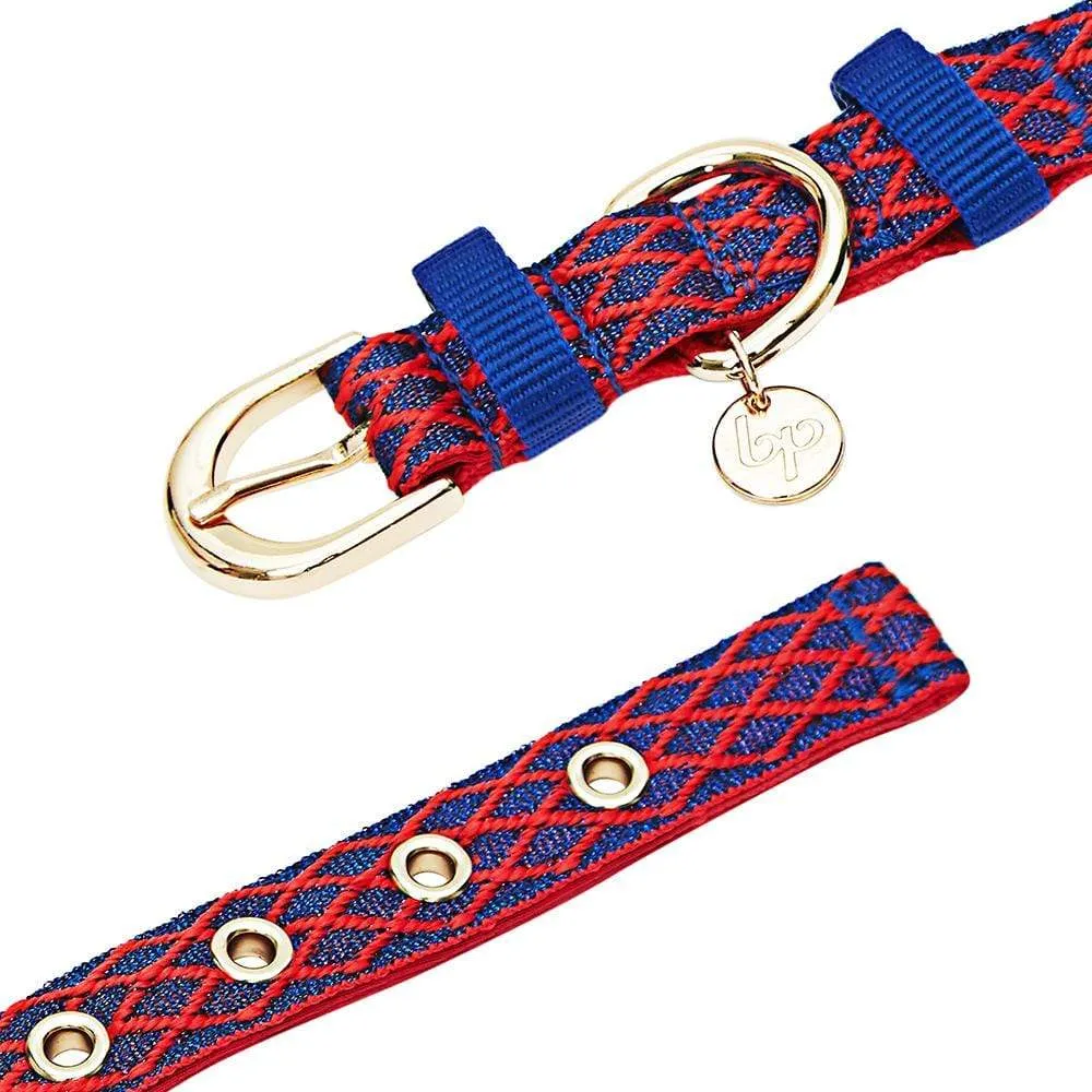 Diamond Pattern Padded Dog Collar