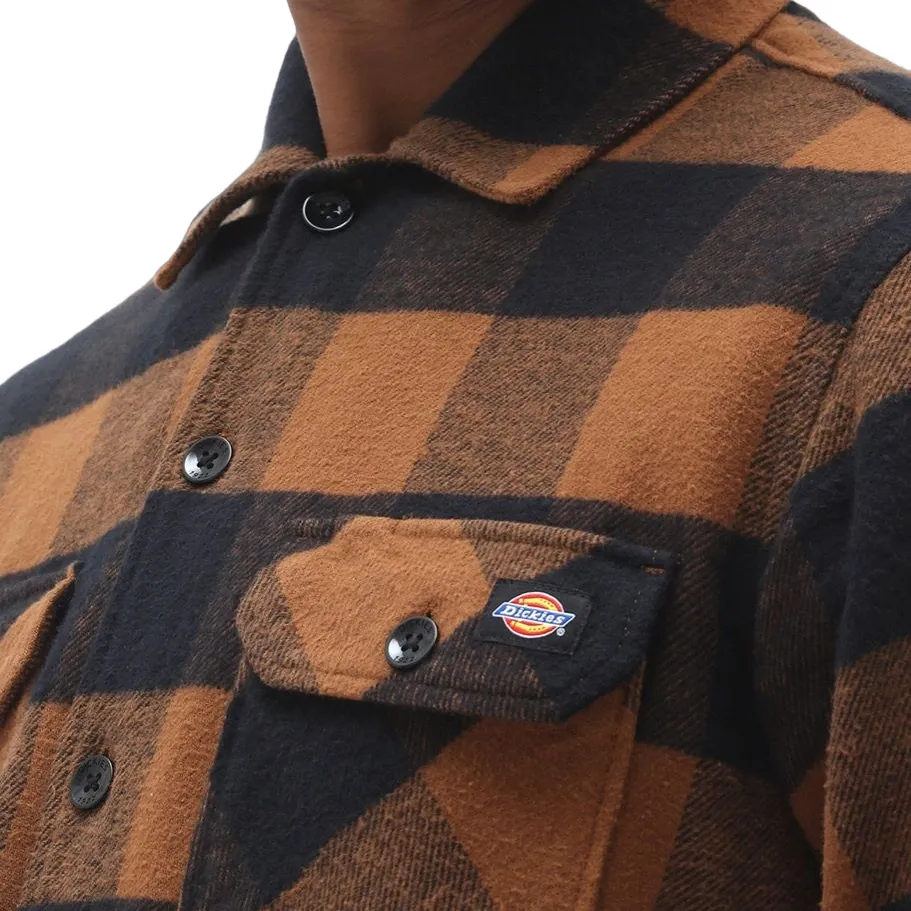Dickies camica da adulto unisex in flanella di cotone New Sacramento DK0A4XDZB00 marrone