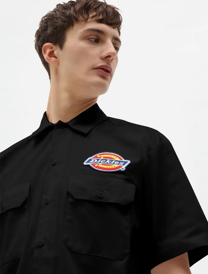 Dickies camicia da uomo manica corta Clintondale DK0A4XRRBLK1 nero