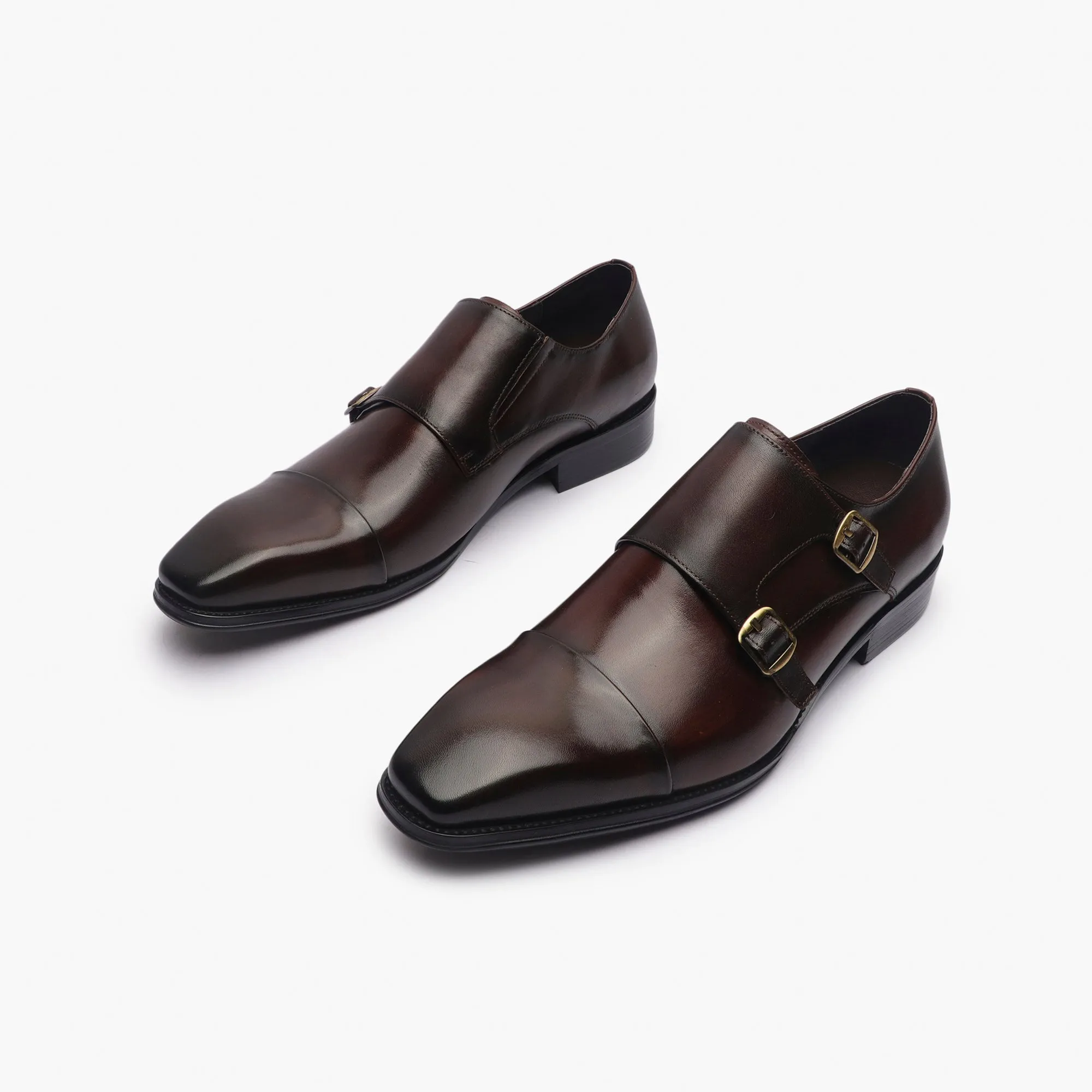 Double Buckle Monk Strap Patina