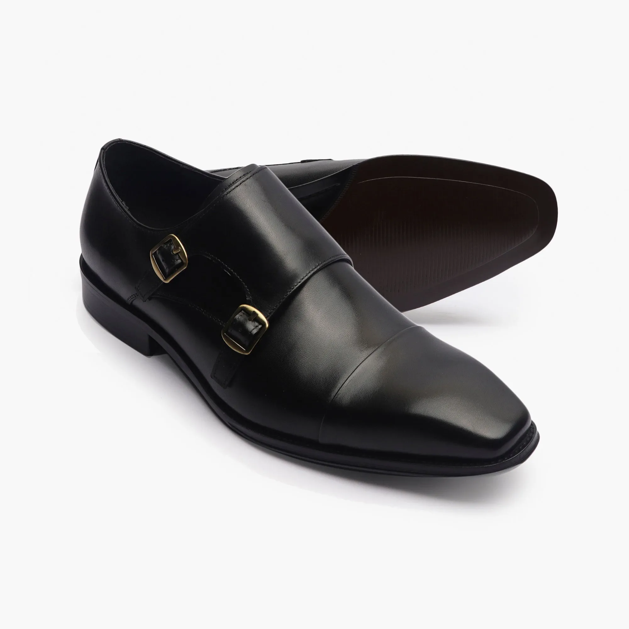 Double Buckle Monk Strap Patina