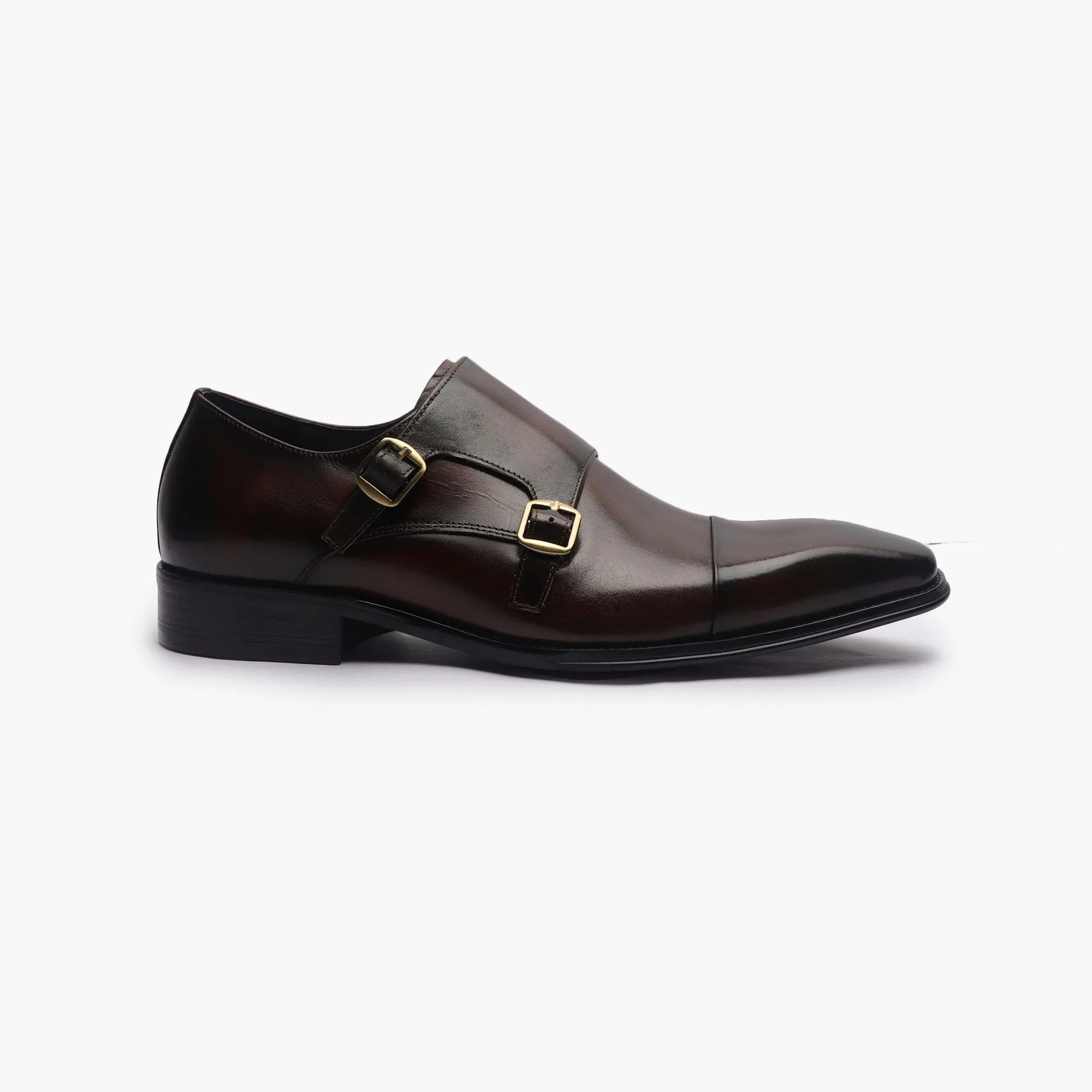 Double Buckle Monk Strap Patina