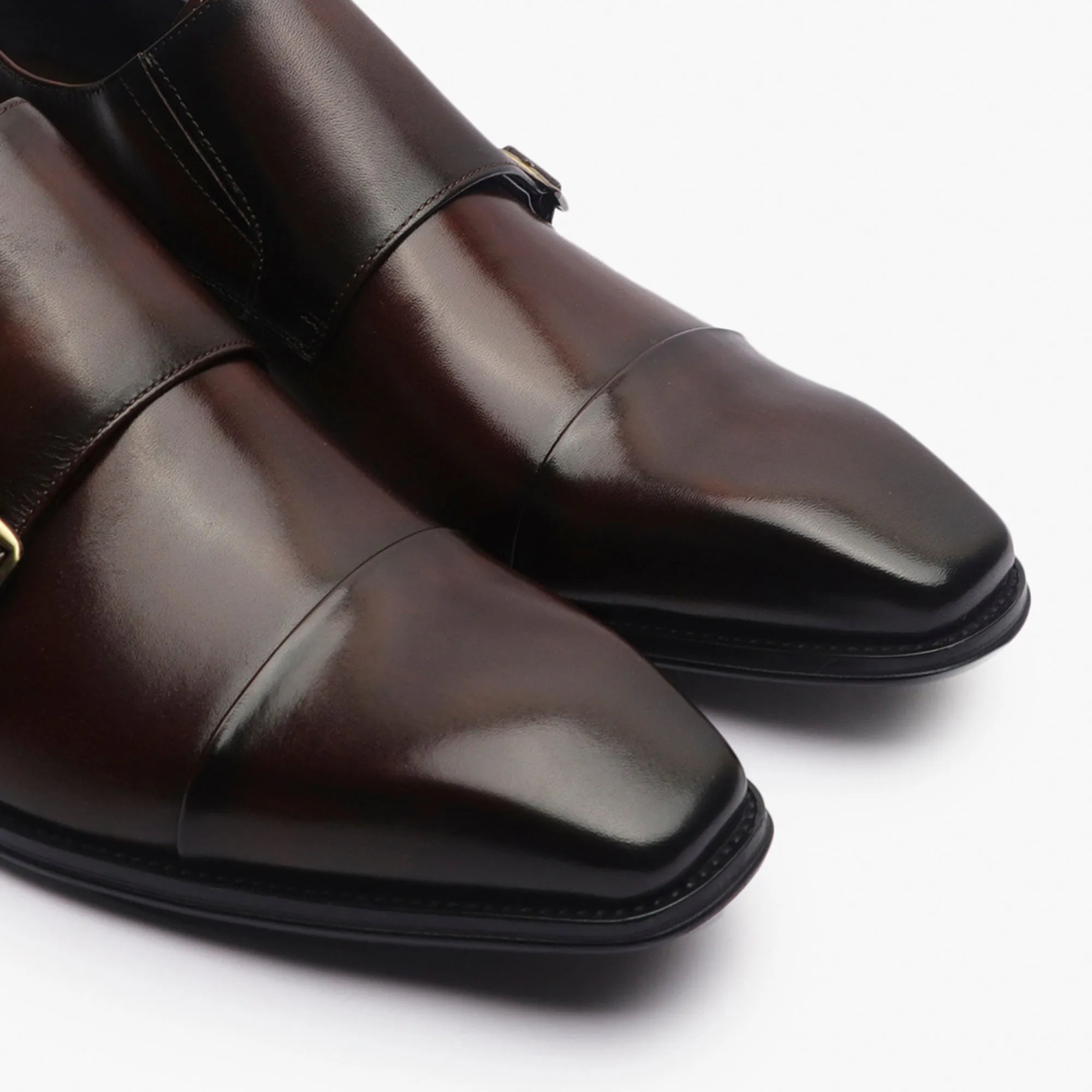 Double Buckle Monk Strap Patina
