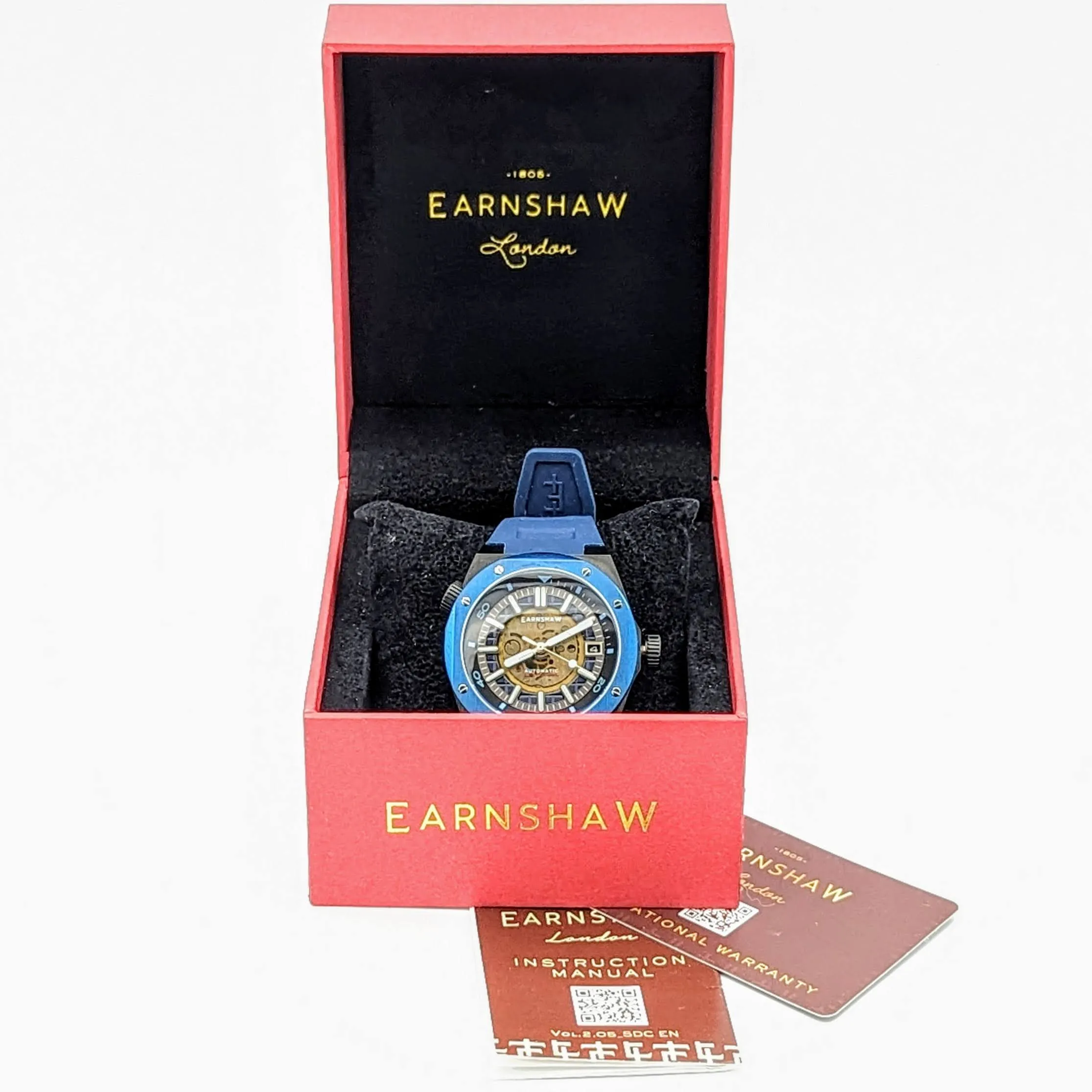 EARNSHAW Bessemer Compressor Automatic Wristwatch Mettalic Blue – BRAND NEW! In Box!