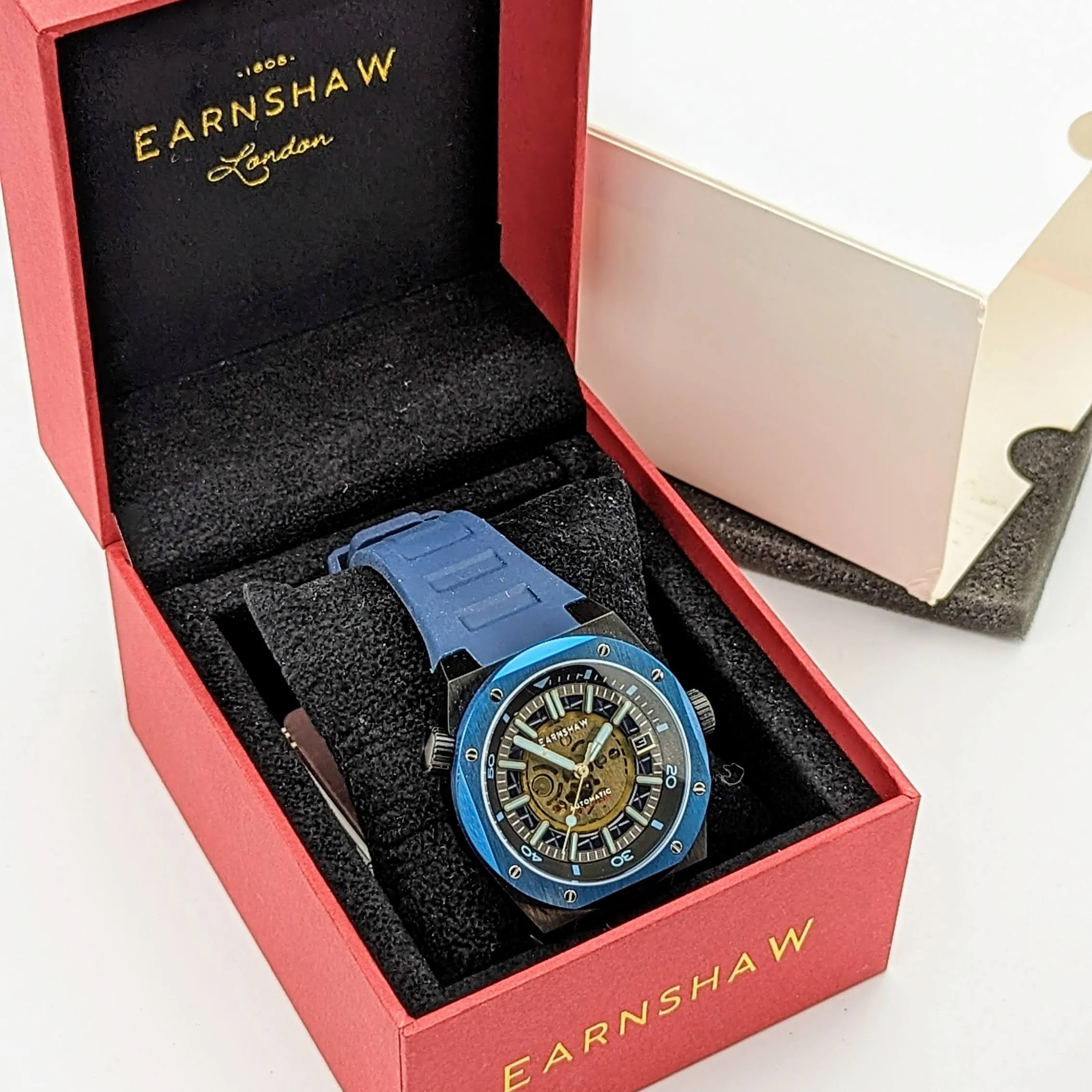 EARNSHAW Bessemer Compressor Automatic Wristwatch Mettalic Blue – BRAND NEW! In Box!