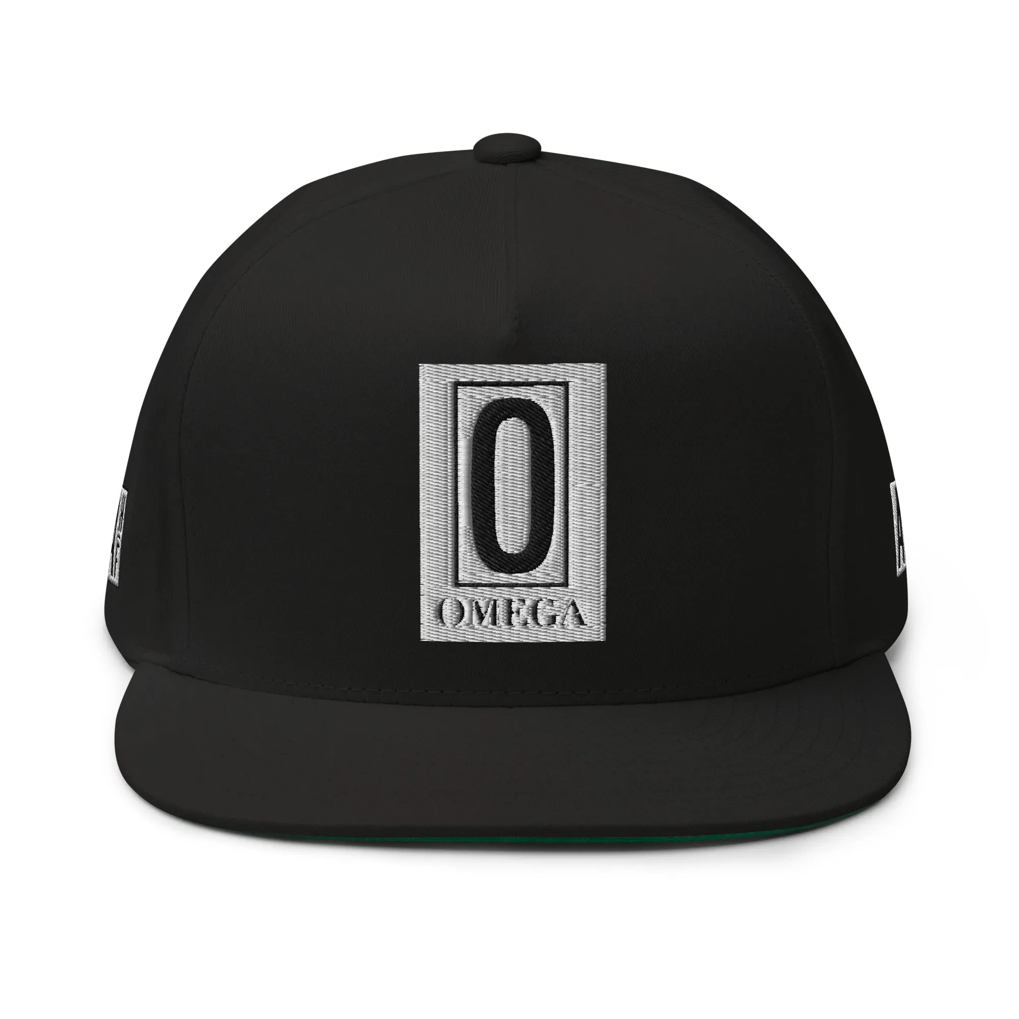 Embroidered Flat Bill Snapback Cap Black Streetwear Yupoong The Ascension High Fashion OMEGA