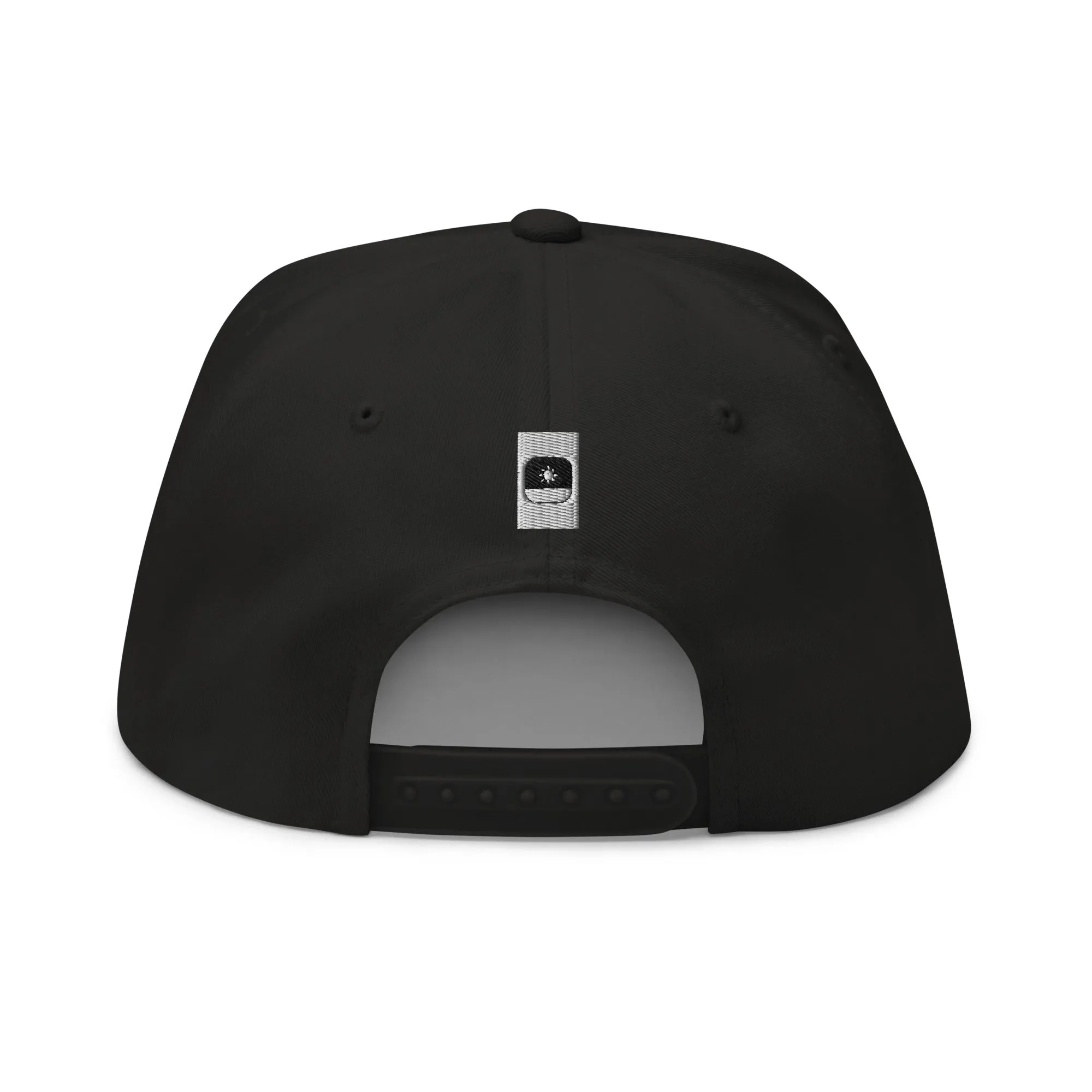 Embroidered Flat Bill Snapback Cap Black Streetwear Yupoong The Ascension High Fashion OMEGA
