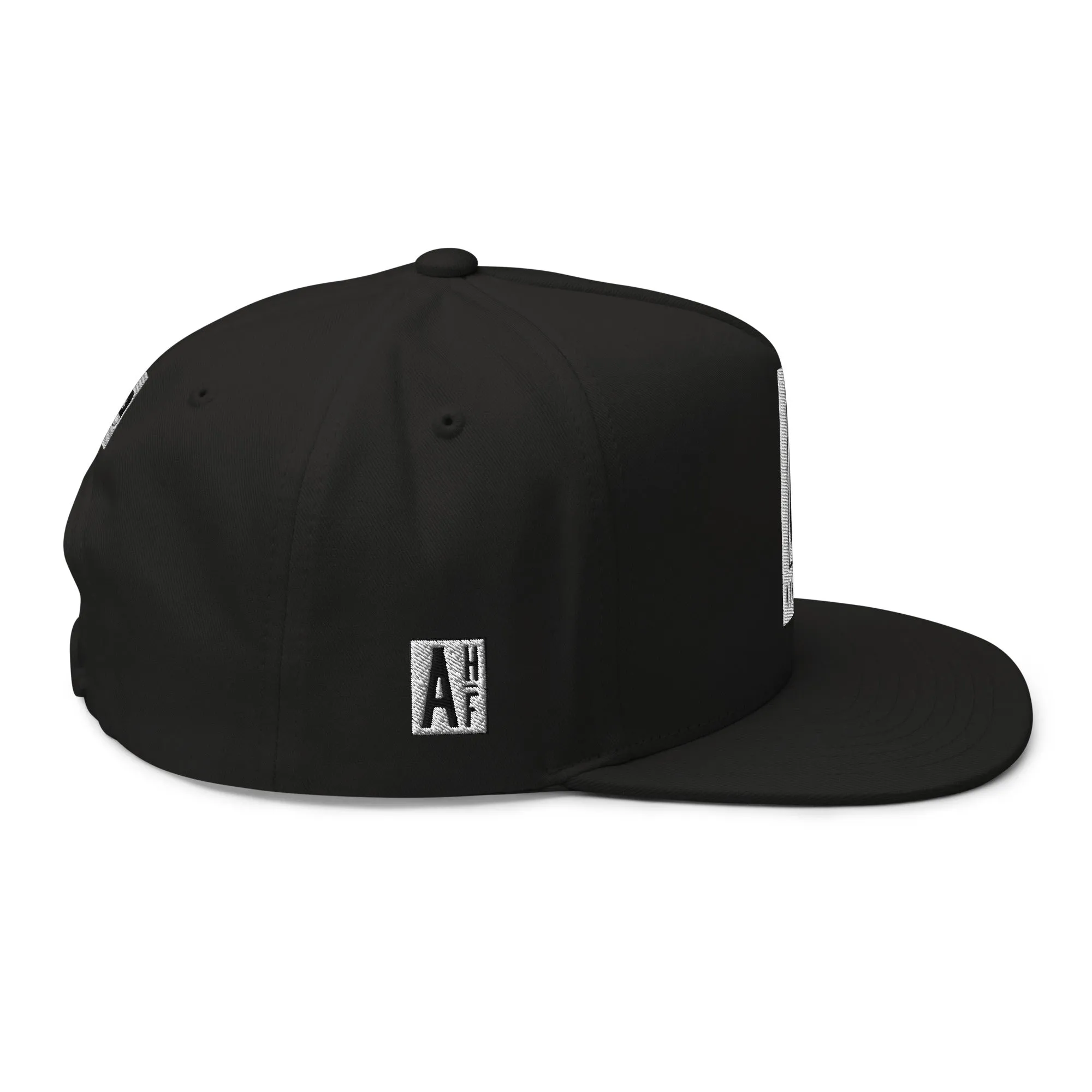 Embroidered Flat Bill Snapback Cap Black Streetwear Yupoong The Ascension High Fashion OMEGA