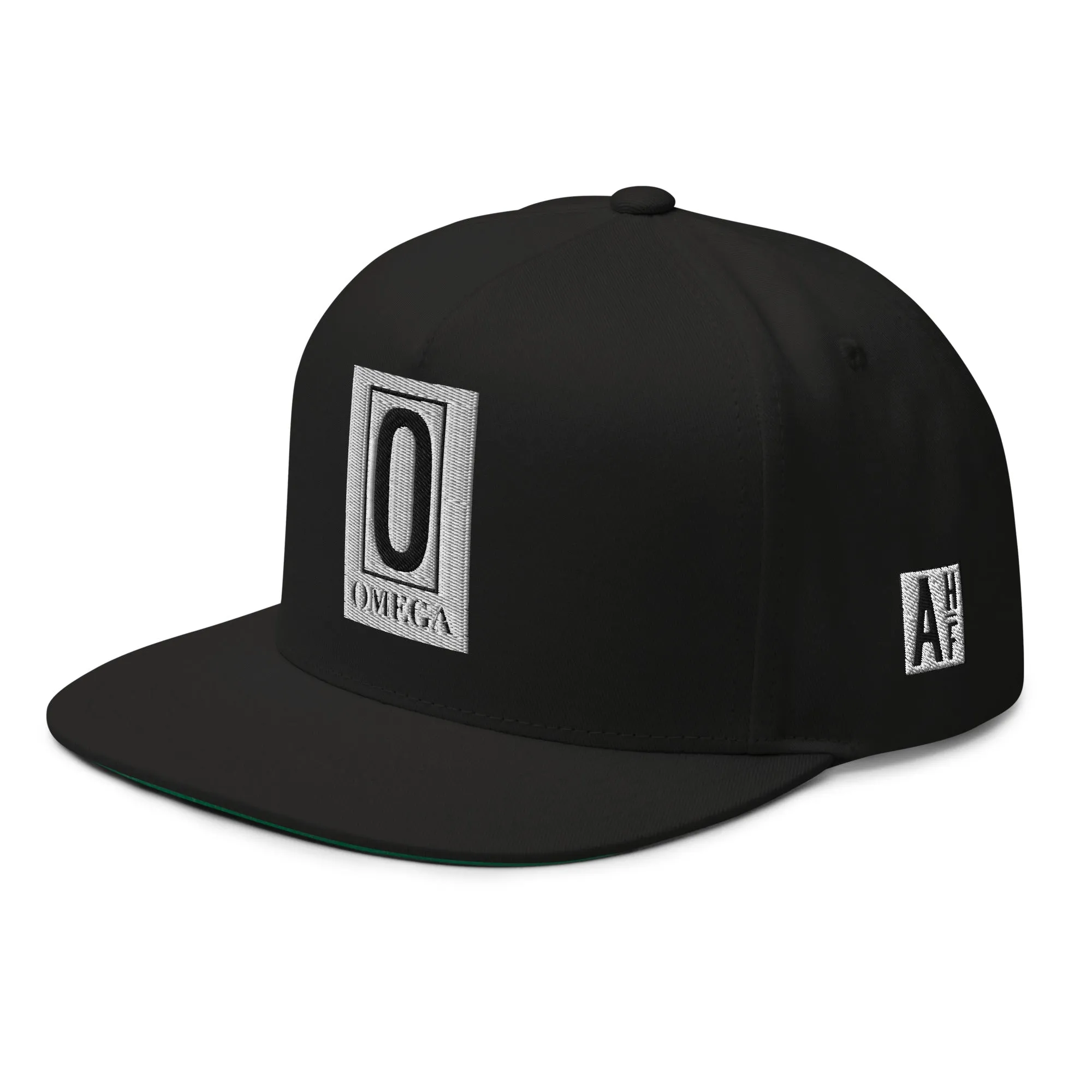 Embroidered Flat Bill Snapback Cap Black Streetwear Yupoong The Ascension High Fashion OMEGA