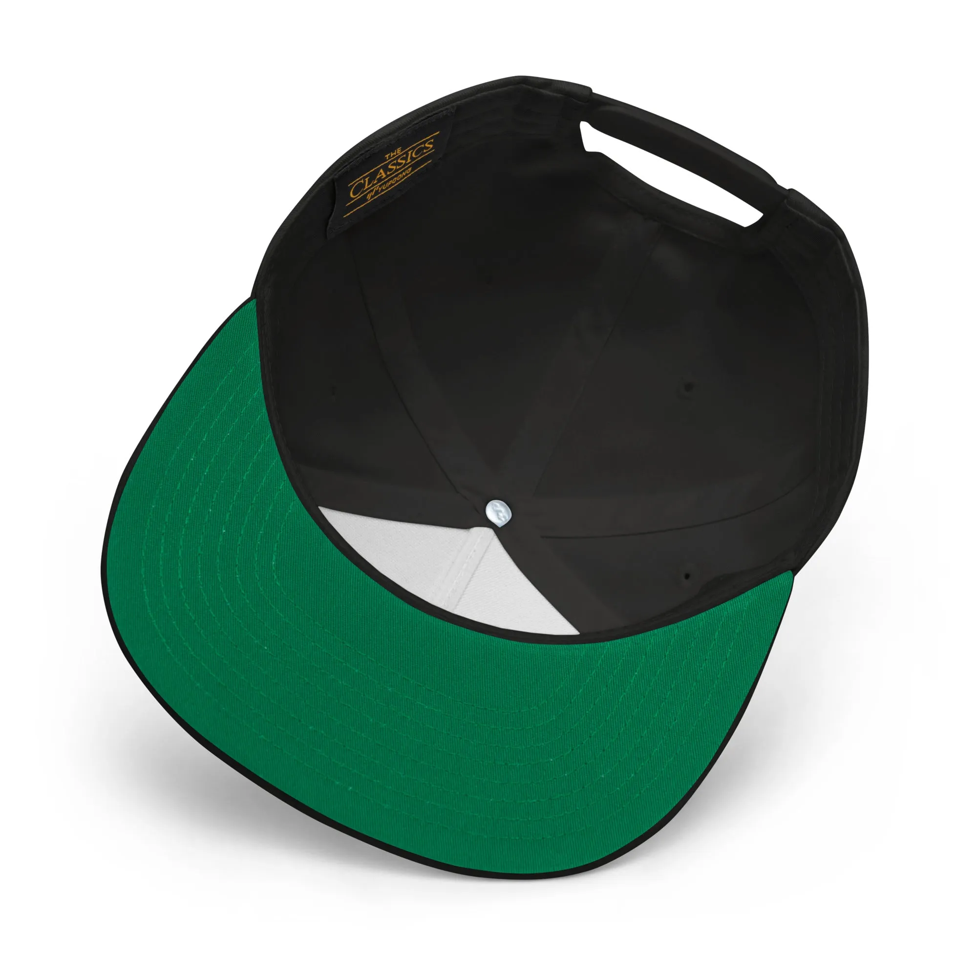 Embroidered Flat Bill Snapback Cap Black Streetwear Yupoong The Ascension High Fashion OMEGA