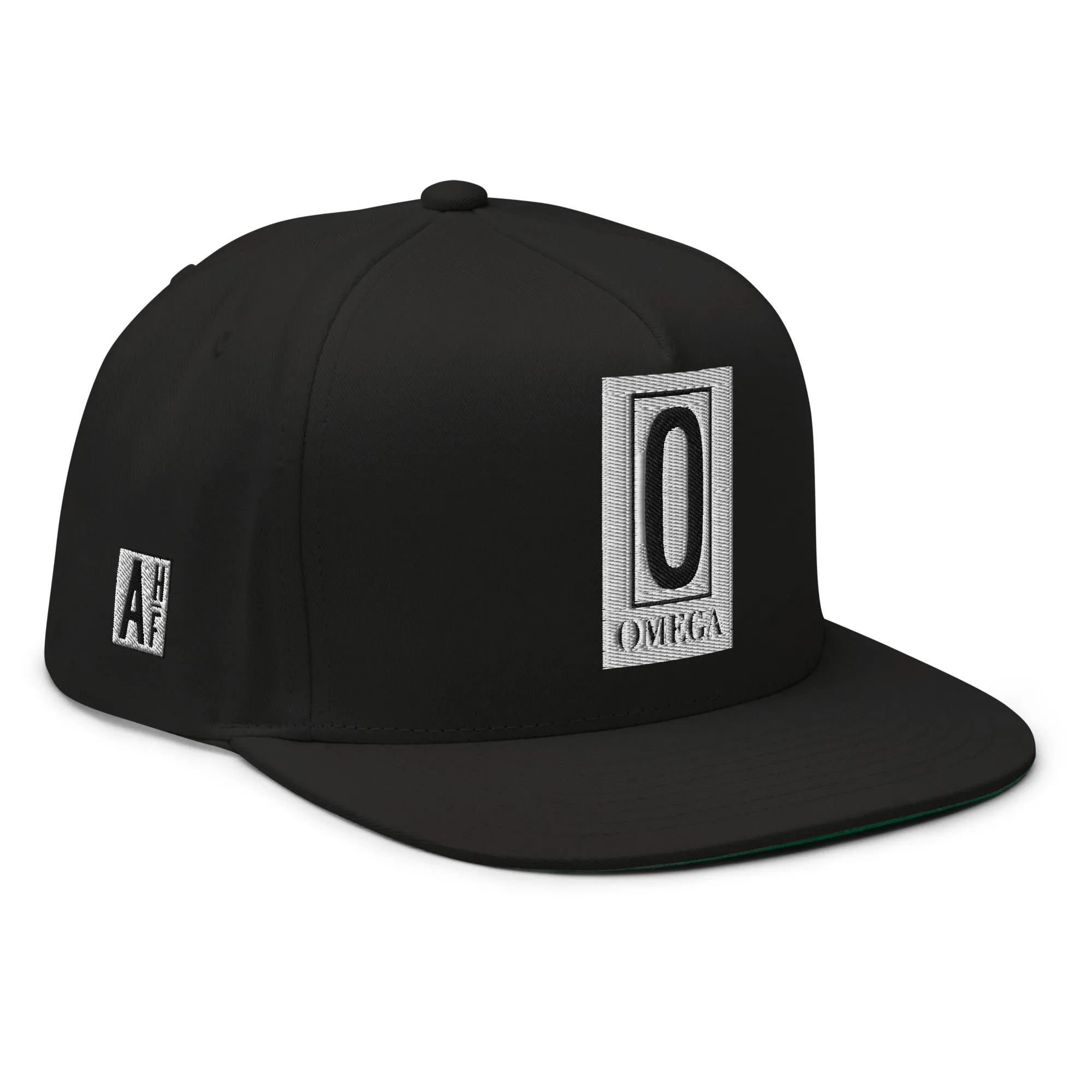 Embroidered Flat Bill Snapback Cap Black Streetwear Yupoong The Ascension High Fashion OMEGA